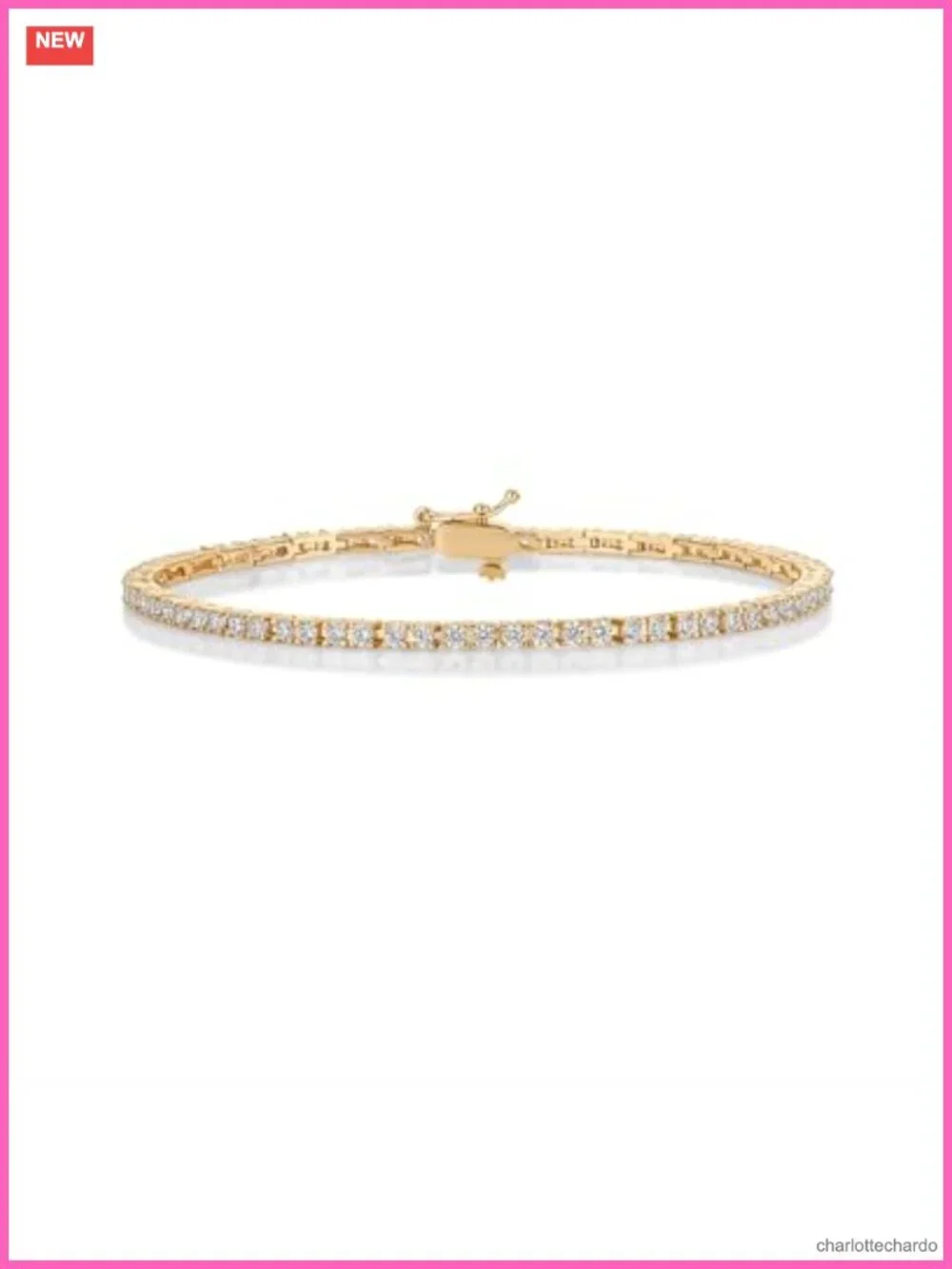 14K Gold Plated Cubic Zirconia Tennis Bracelet for Women 6.5